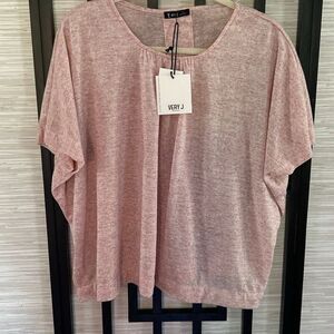 NWT Very J flush pink oversized cap sleeve top size S